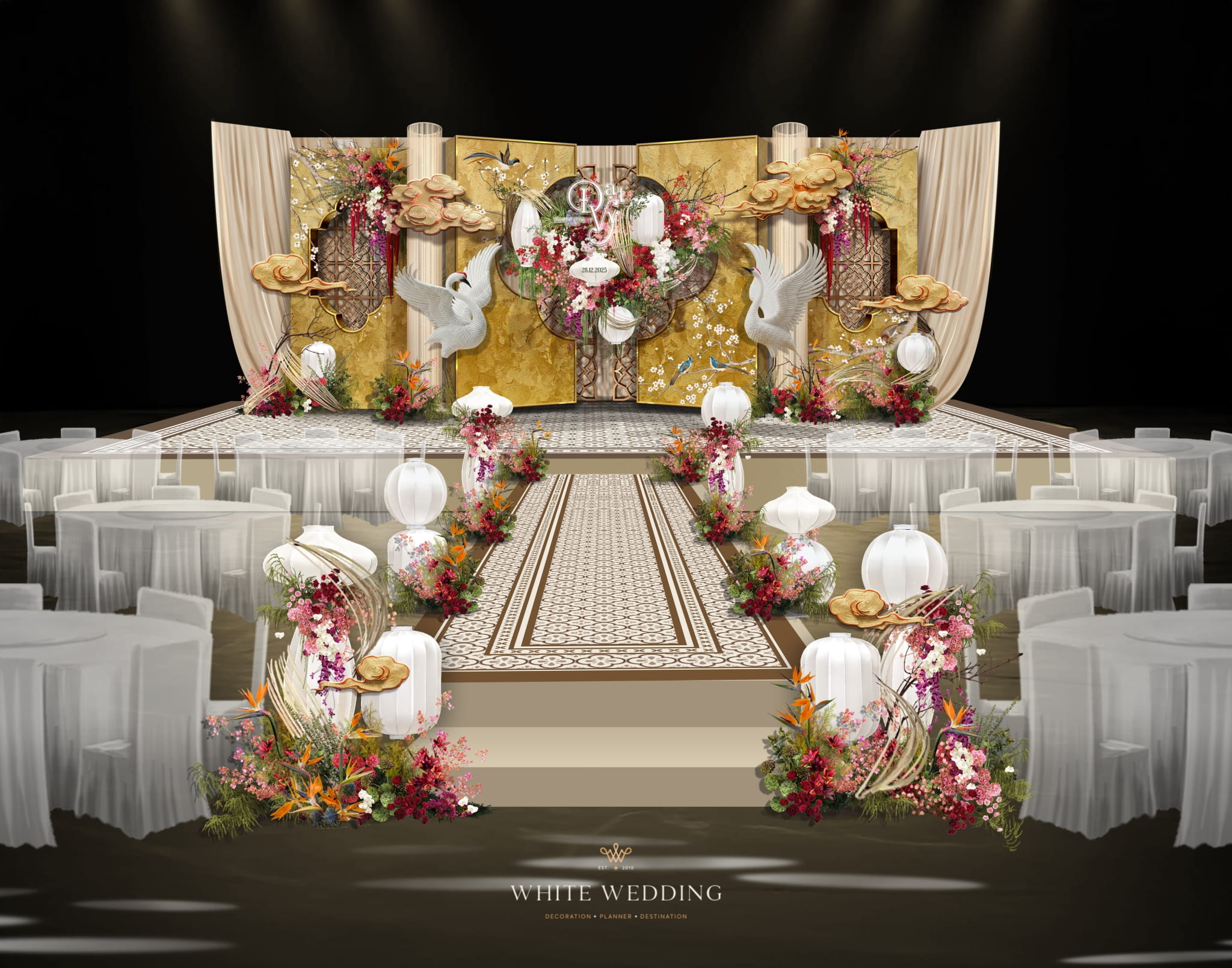 trang tri tiec cuoi ket duyen white wedding 16 1