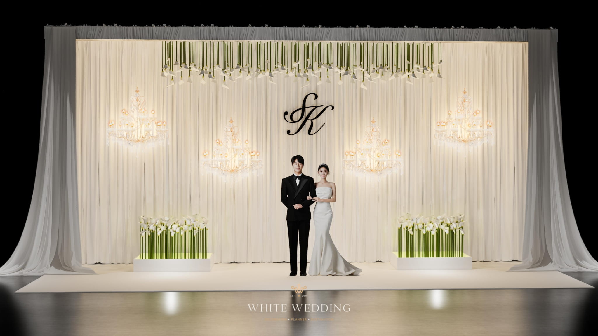 trang tri tiec cuoi less but lasting white wedding 12 1