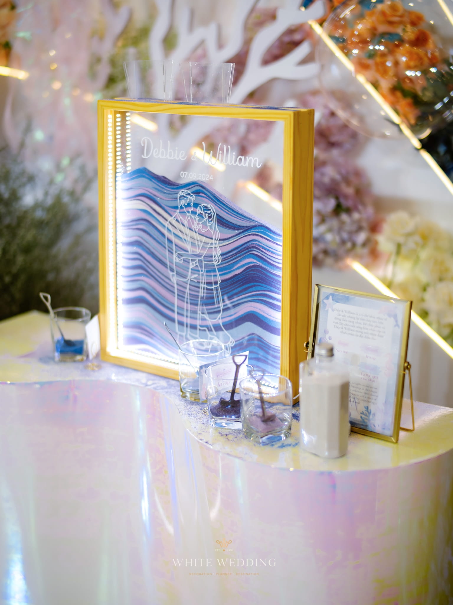 trang tri tiec cuoi little mermaid white wedding 2 2