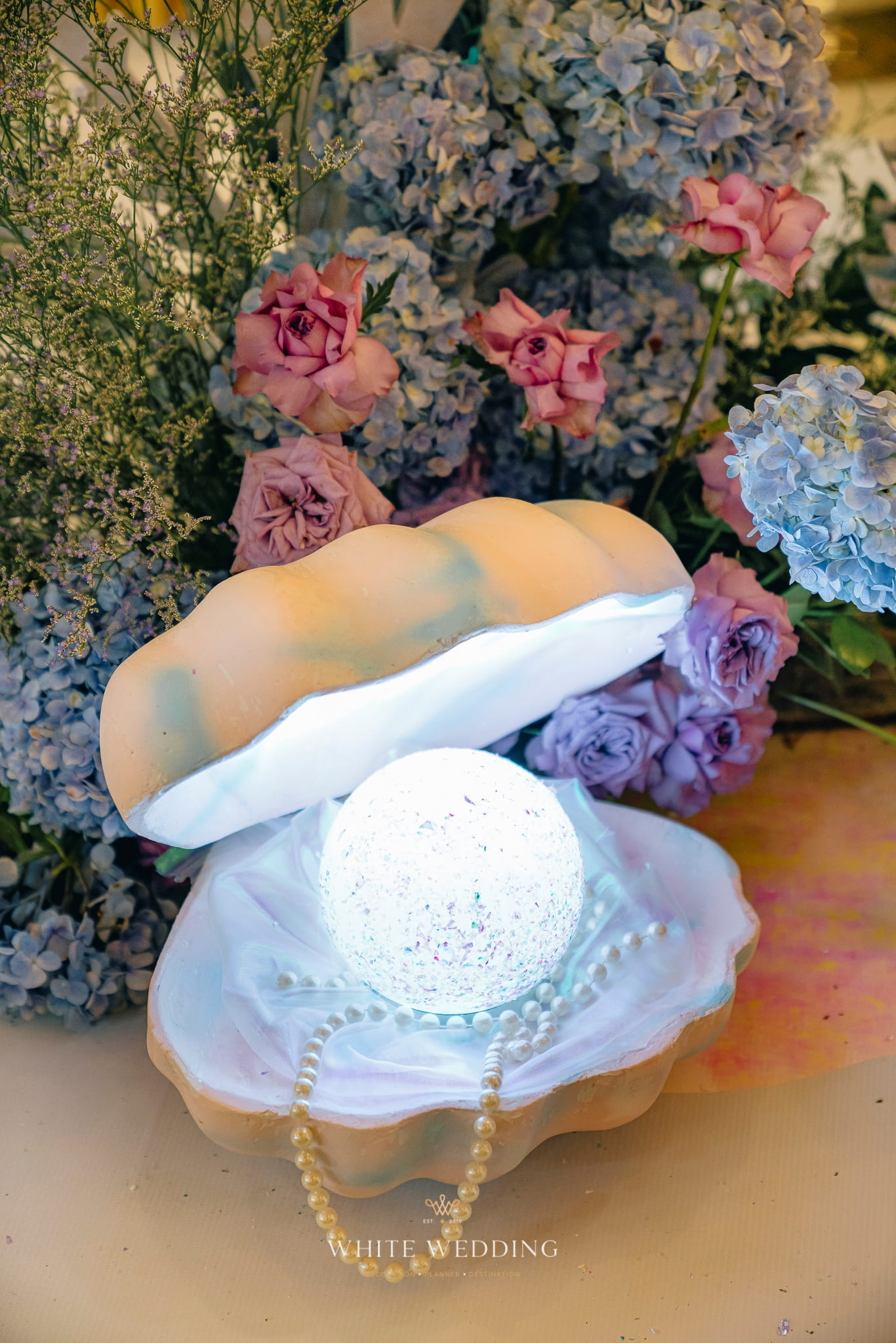 trang tri tiec cuoi little mermaid white wedding 20