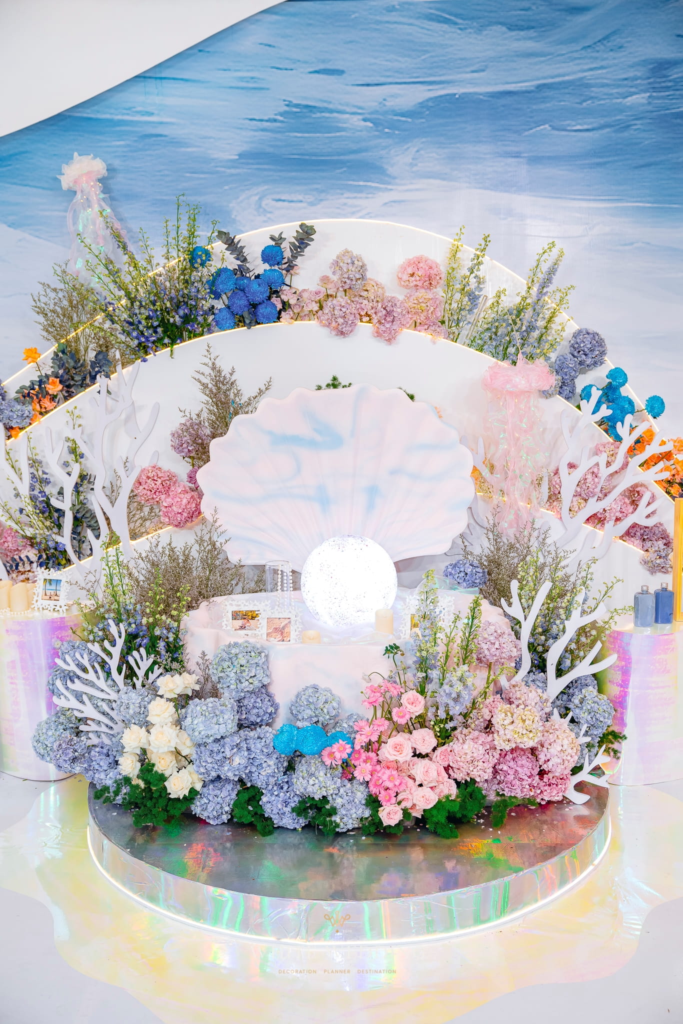 trang tri tiec cuoi little mermaid white wedding 4 2