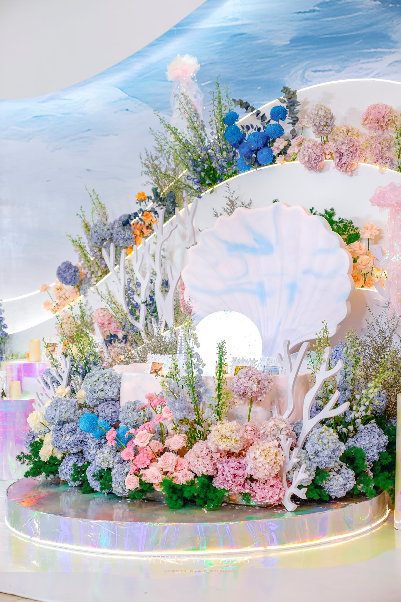 trang tri tiec cuoi little mermaid white wedding 5 2
