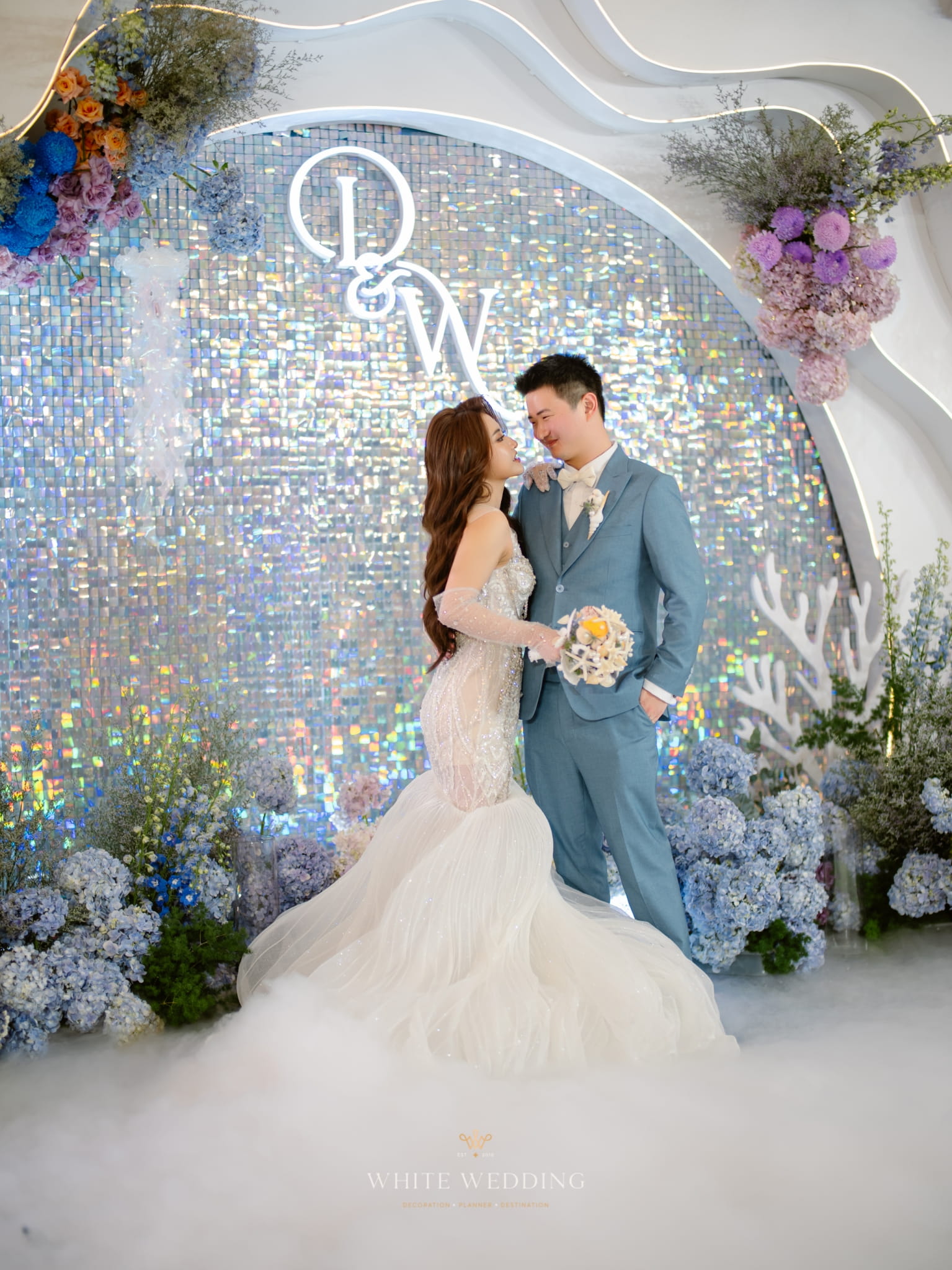 trang tri tiec cuoi little mermaid white wedding 51