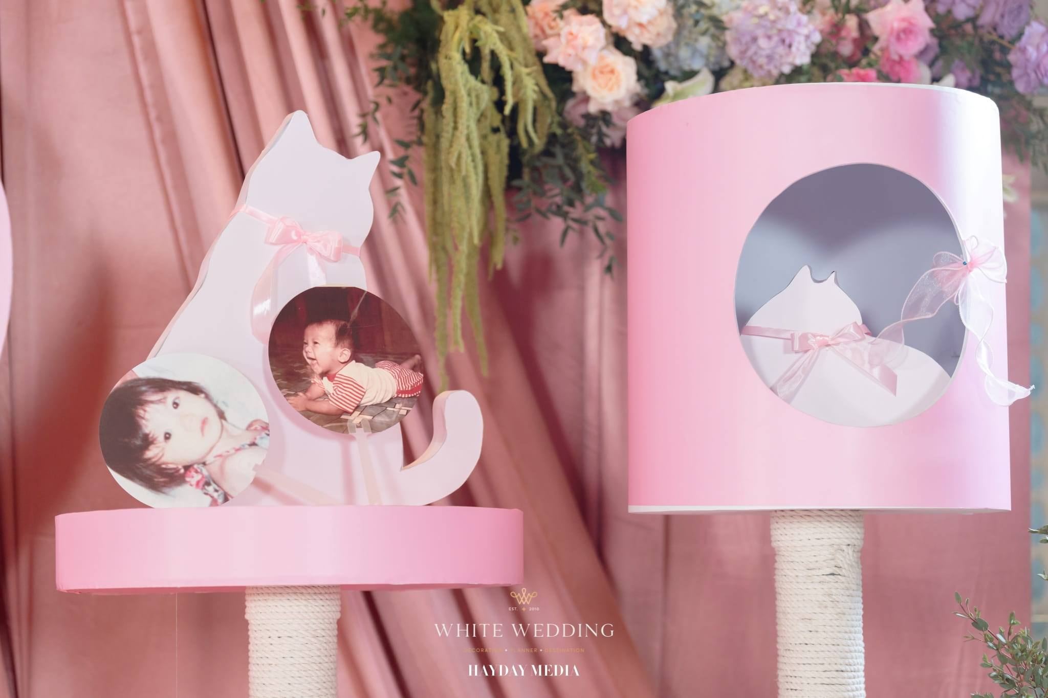 trang tri tiec cuoi no va meo white wedding 19