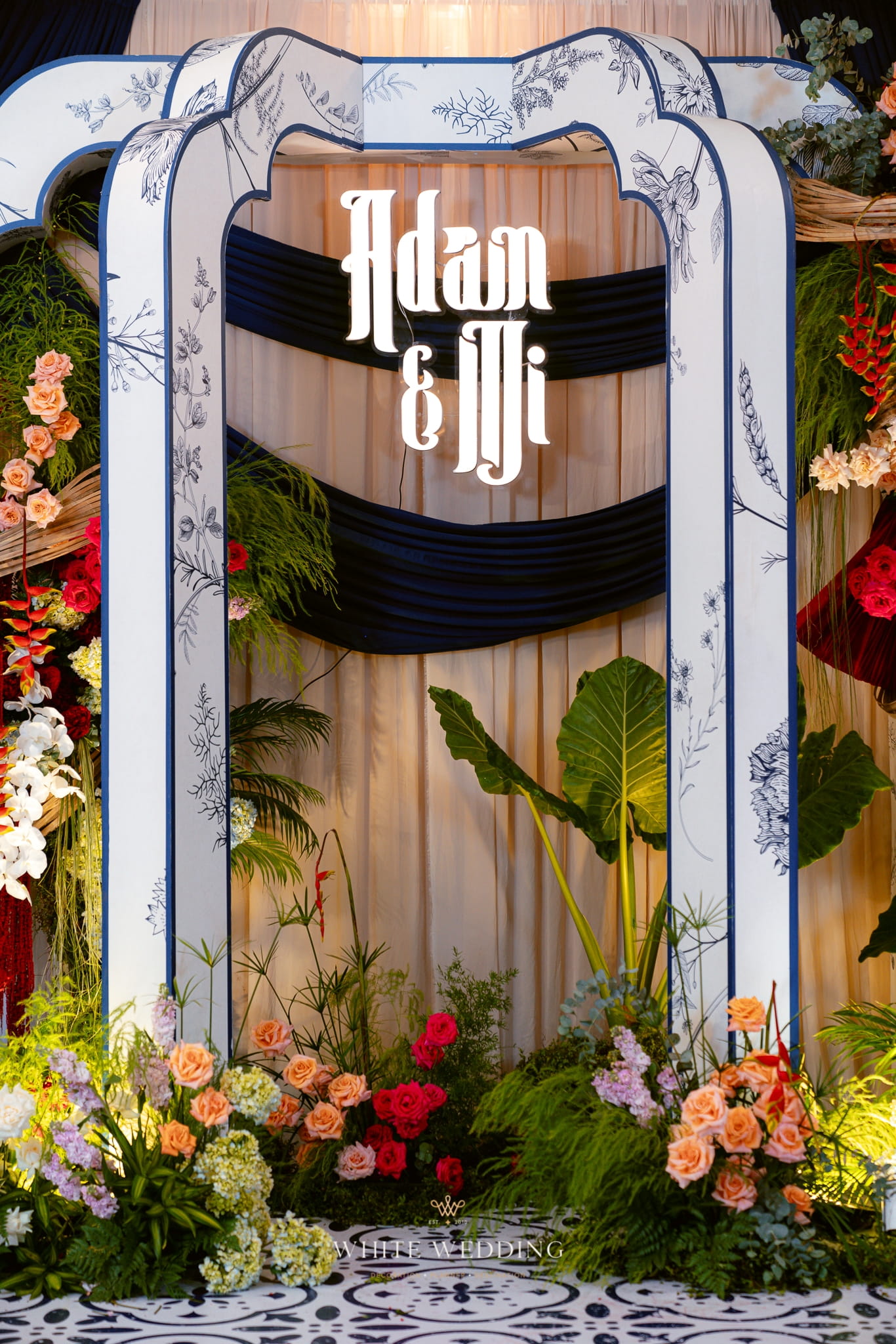 trang tri tiec cuoi timeline indochine white wedding 35