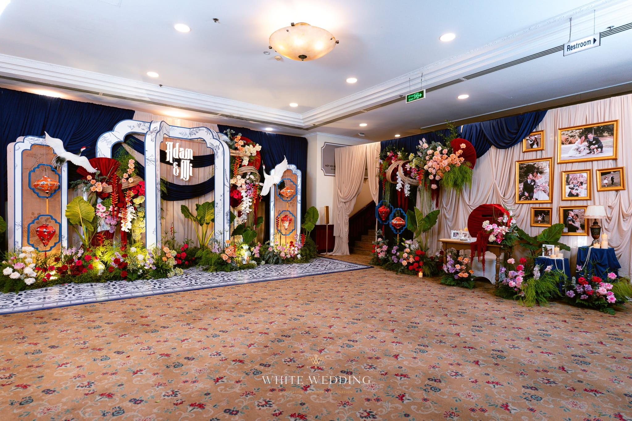 trang tri tiec cuoi timeline indochine white wedding 46