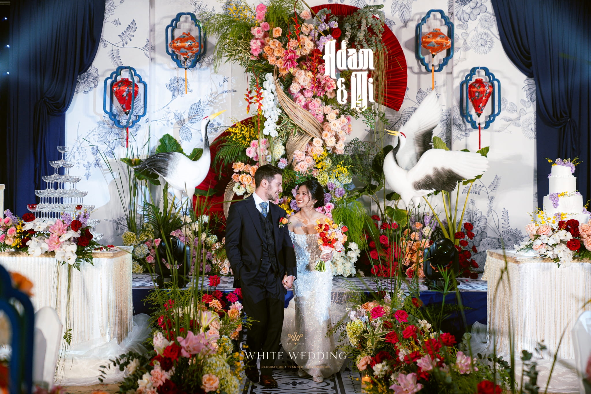 trang tri tiec cuoi timeline indochine white wedding 52