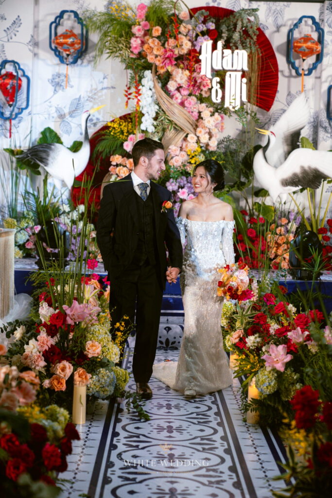 trang tri tiec cuoi timeline indochine white wedding 53