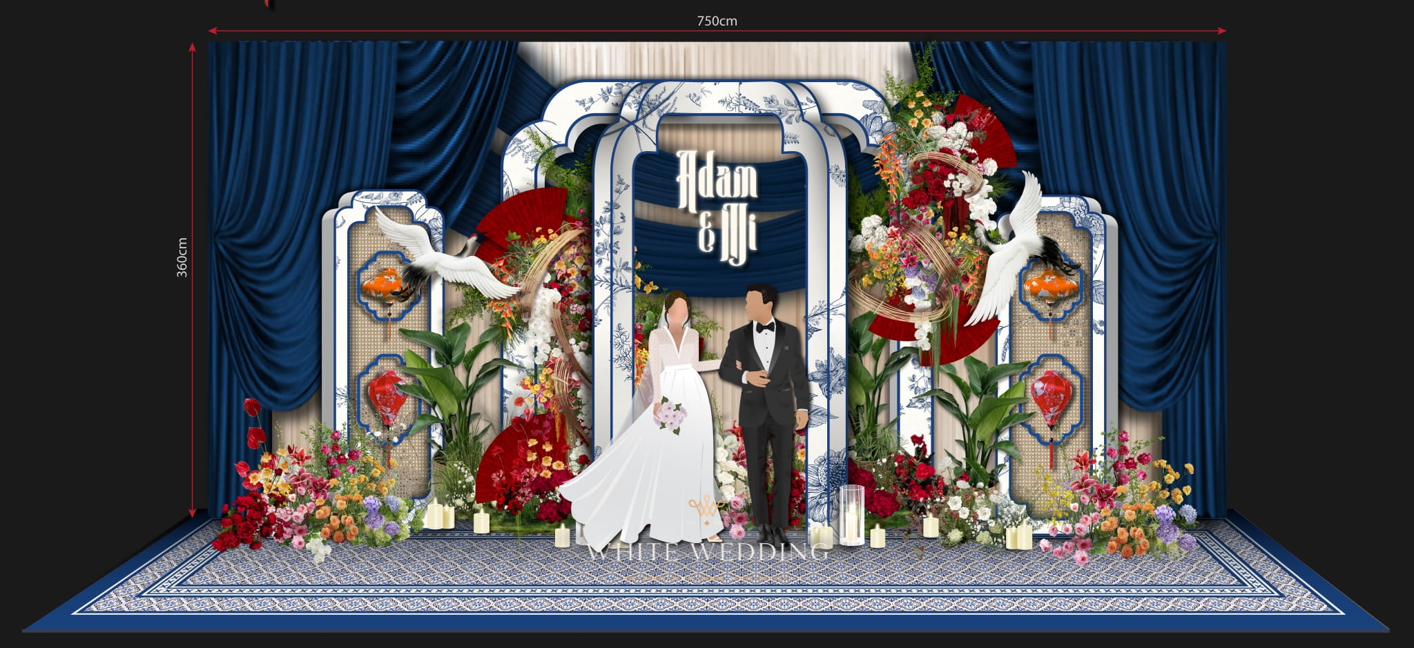 trang tri tiec cuoi timeline indochine white wedding 77