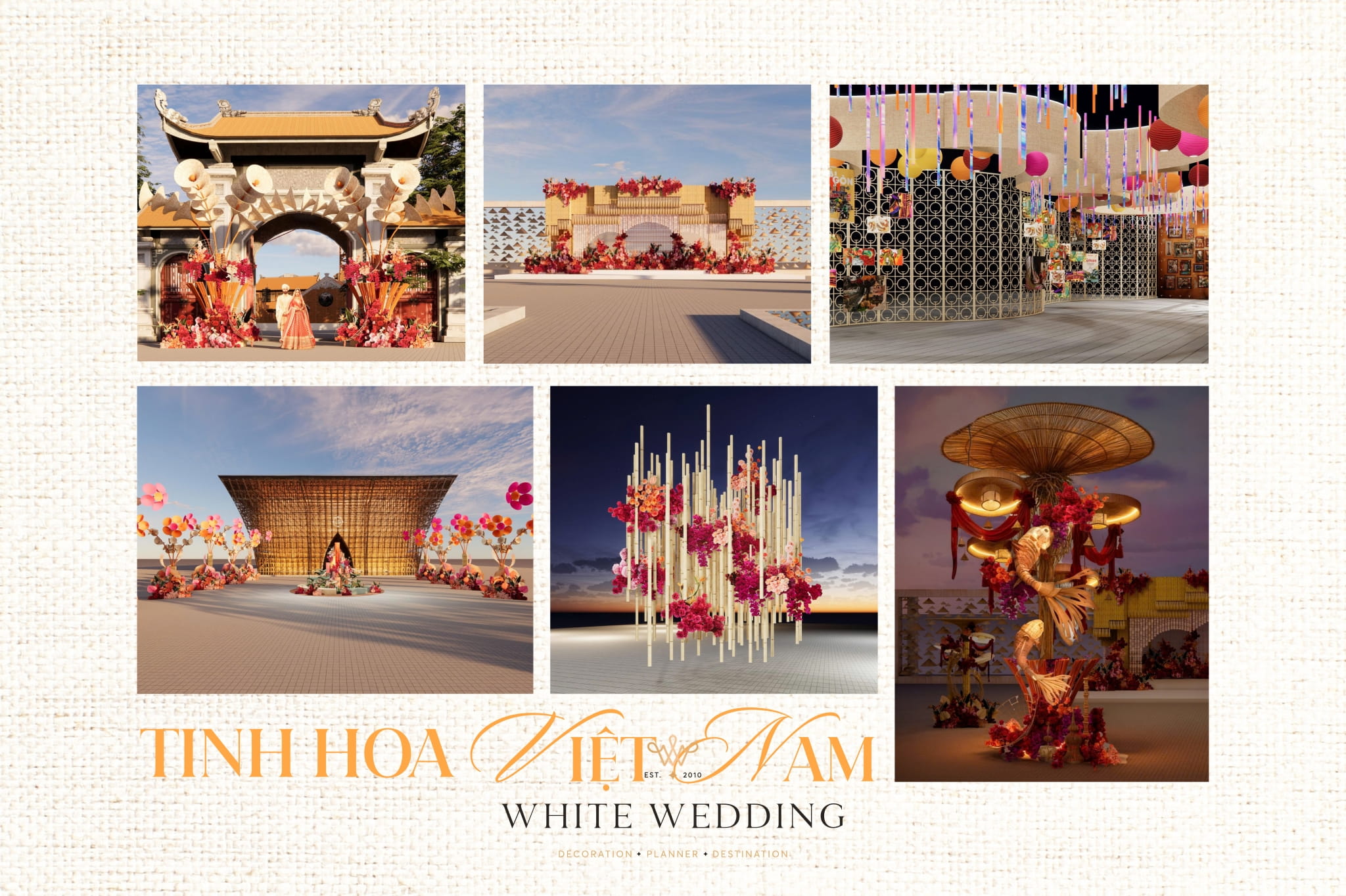 Tinh Hoa Việt Nam 1 trang tri tiec cuoi tinh hoa viet nam white wedding 1