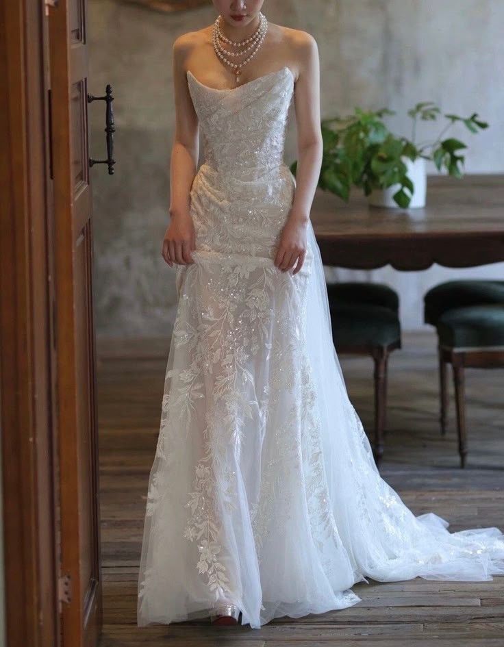 Cách chọn váy cưới đúng dáng cô dâu: từ quả lê đến đồng hồ cát 3 chon vay cuoi dong ho cat5