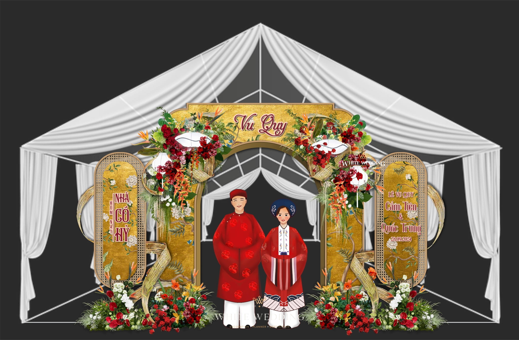 trang tri le dinh hon huong sac dong duong white wedding 3 1 1