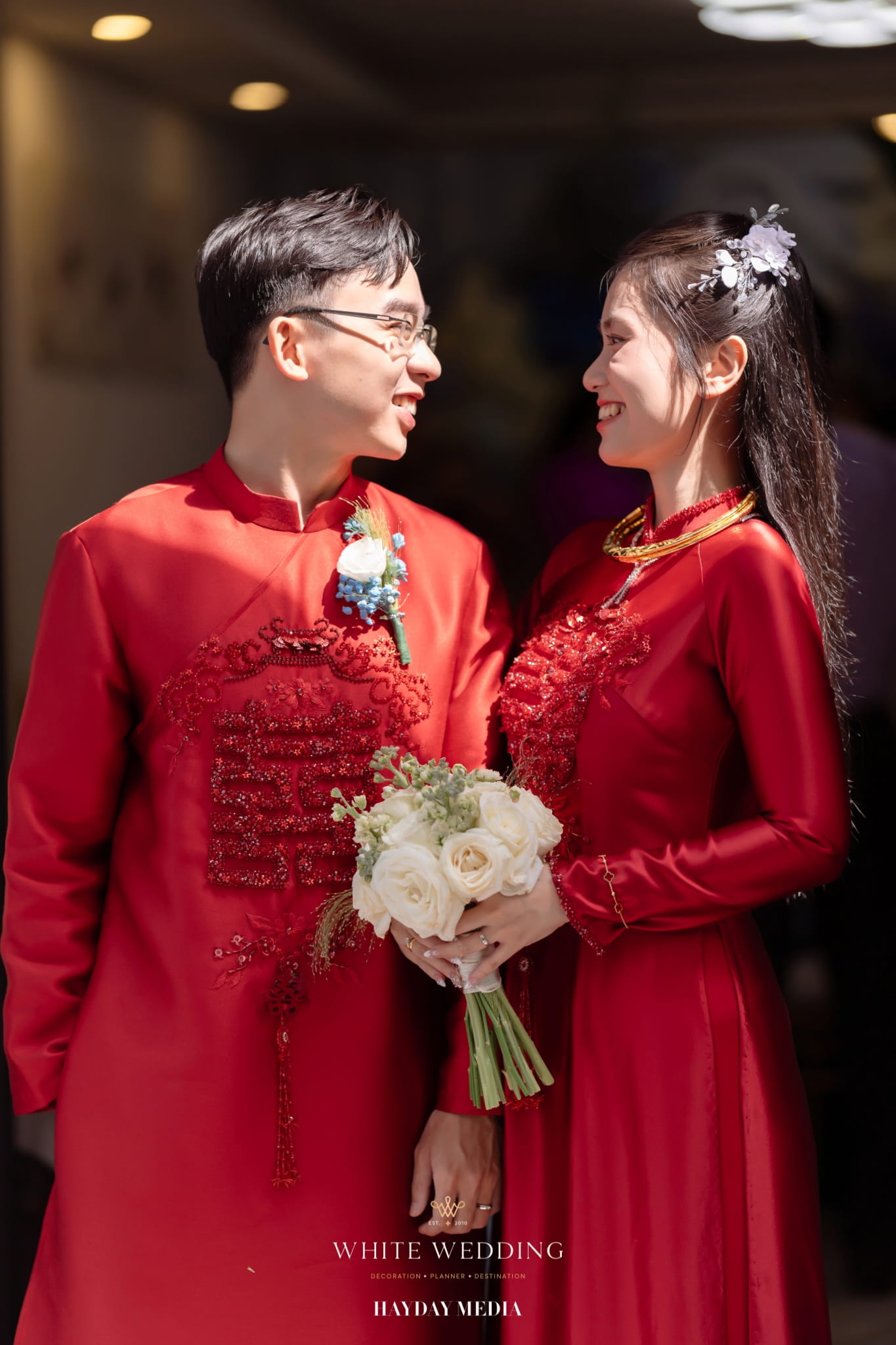 trang tri le gia tien blue rhythm white wedding 23