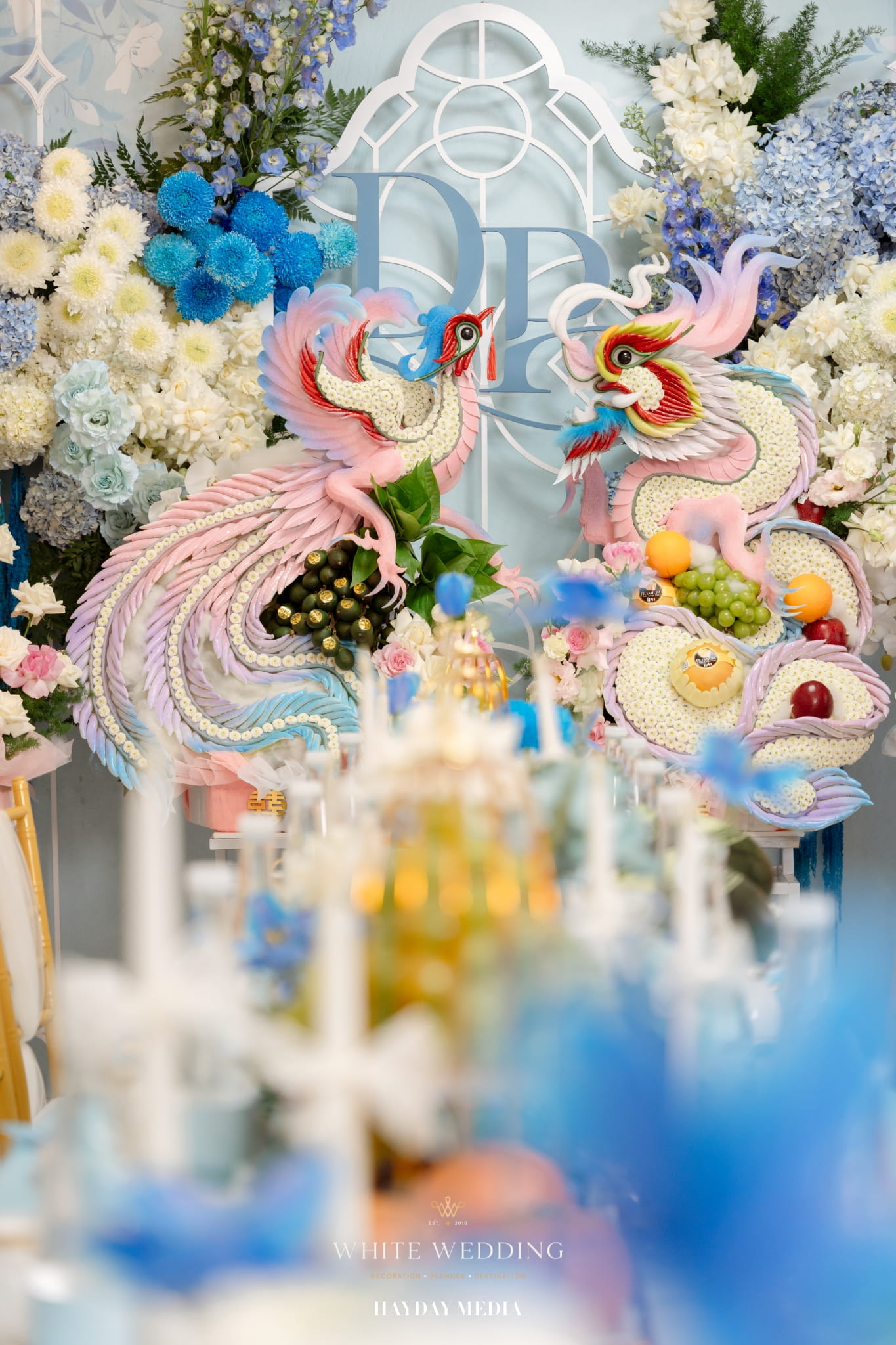 trang tri le gia tien blue rhythm white wedding 27