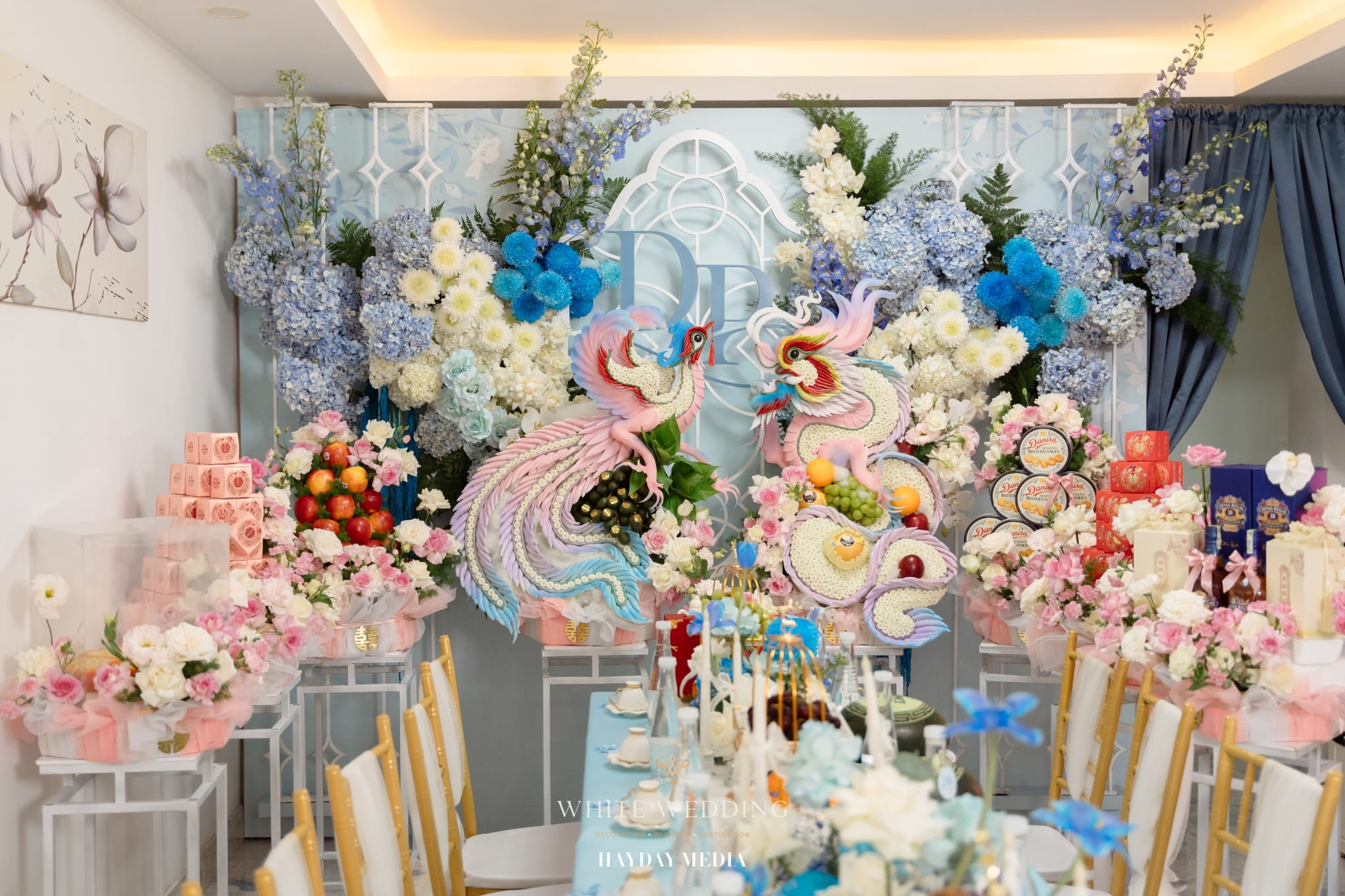 trang tri le gia tien blue rhythm white wedding 29