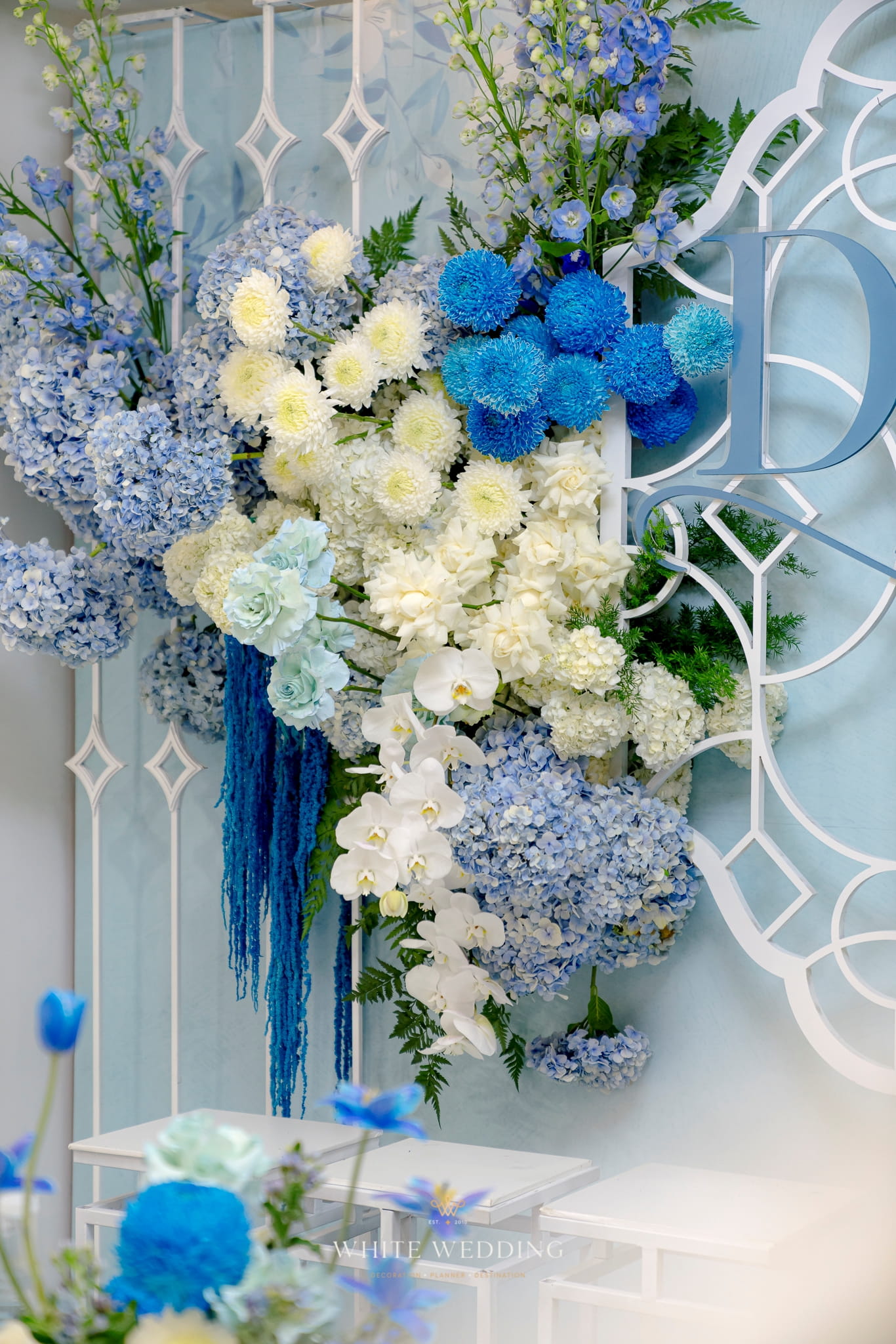 trang tri le gia tien blue rhythm white wedding 32