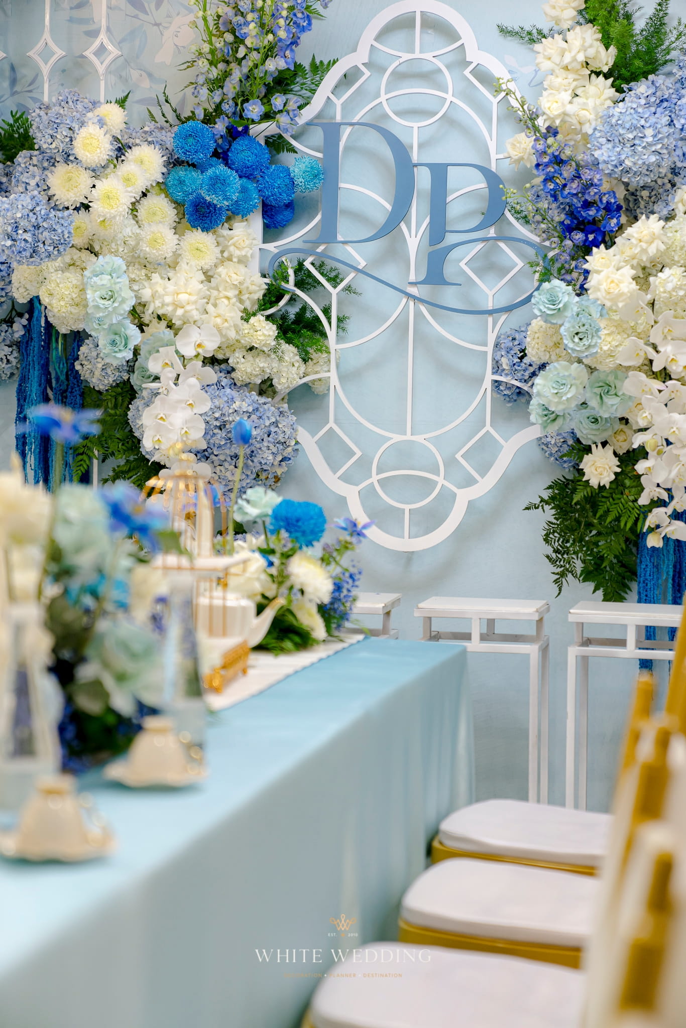 trang tri le gia tien blue rhythm white wedding 36