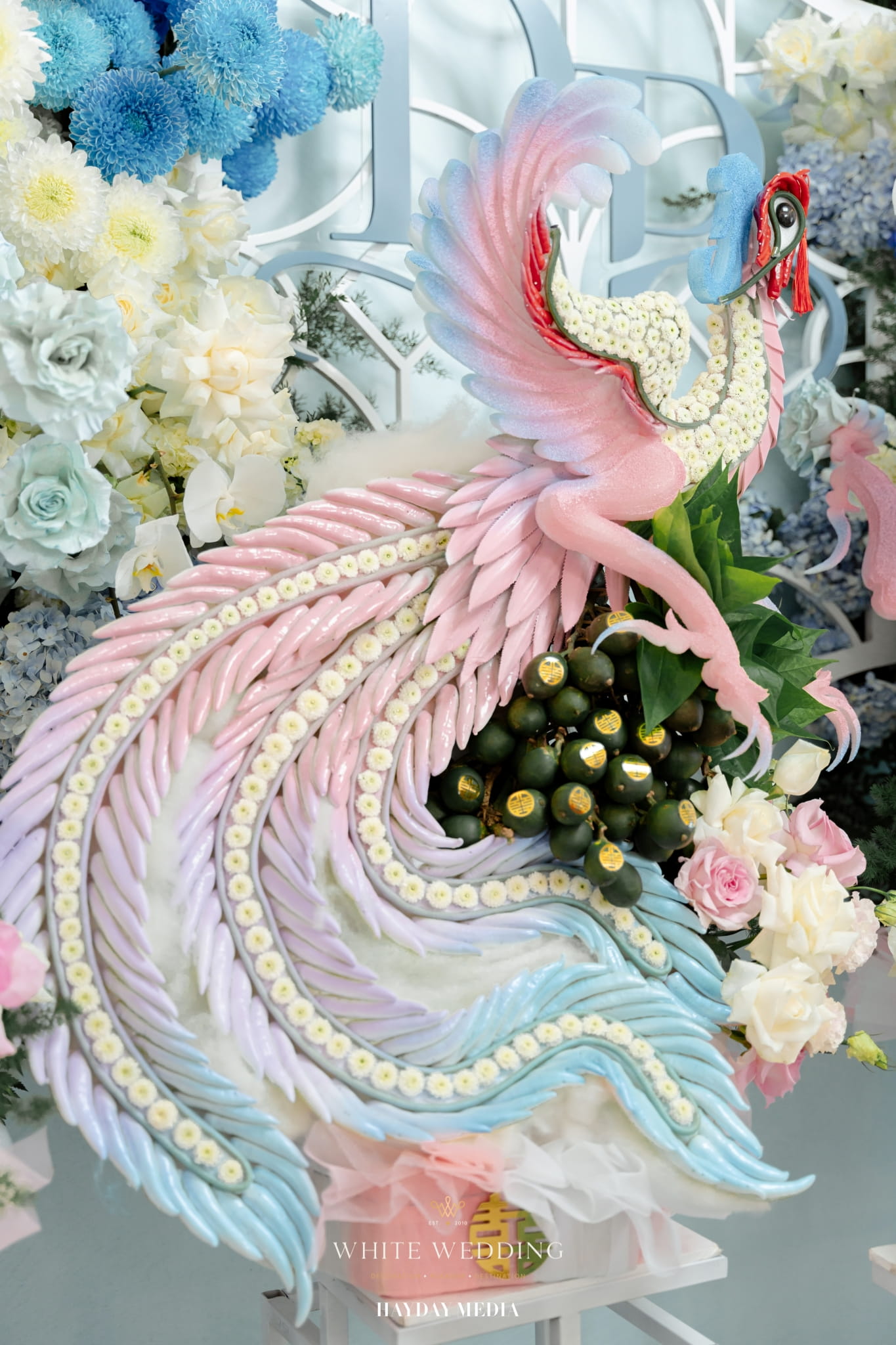 trang tri le gia tien blue rhythm white wedding 4