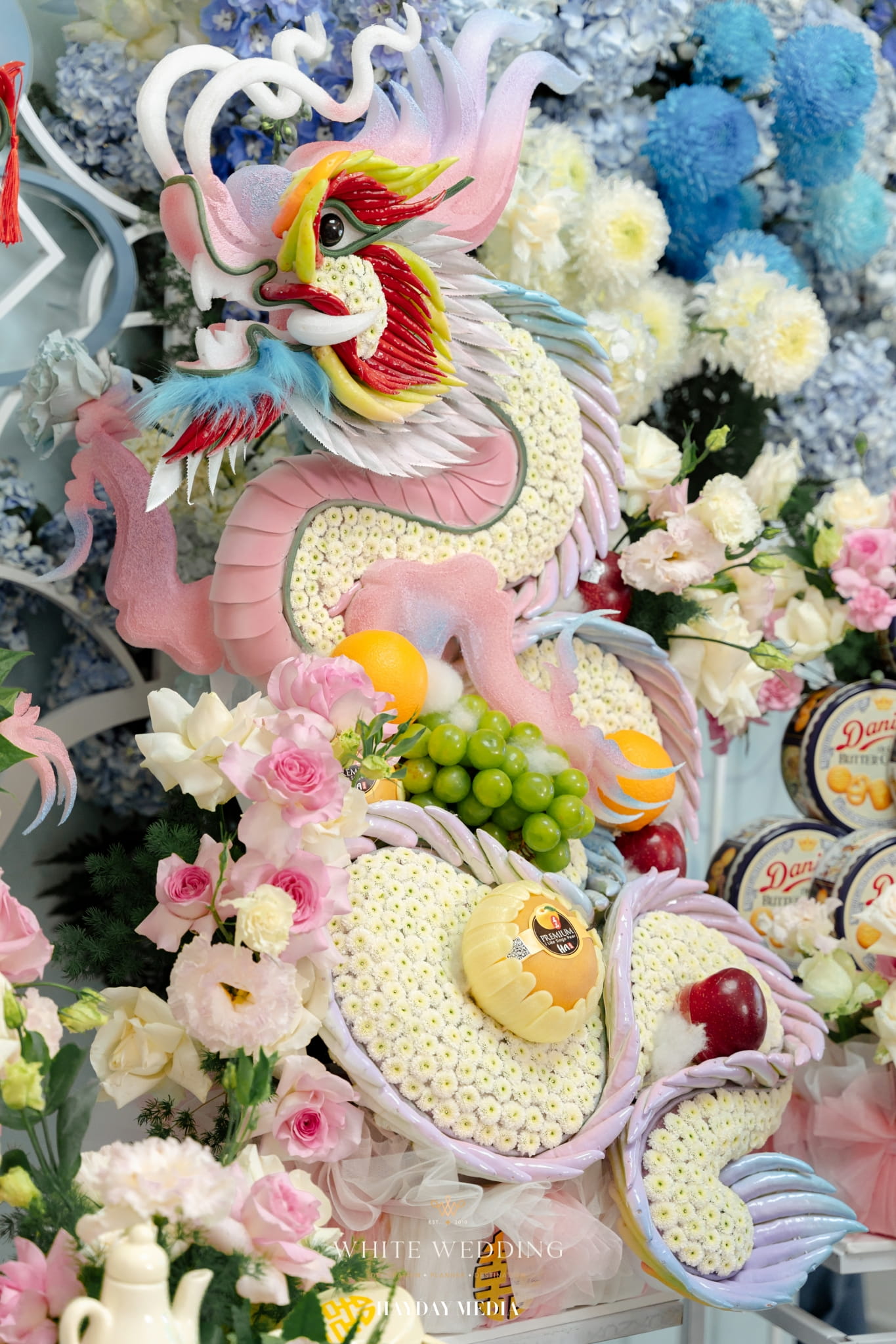 trang tri le gia tien blue rhythm white wedding 6