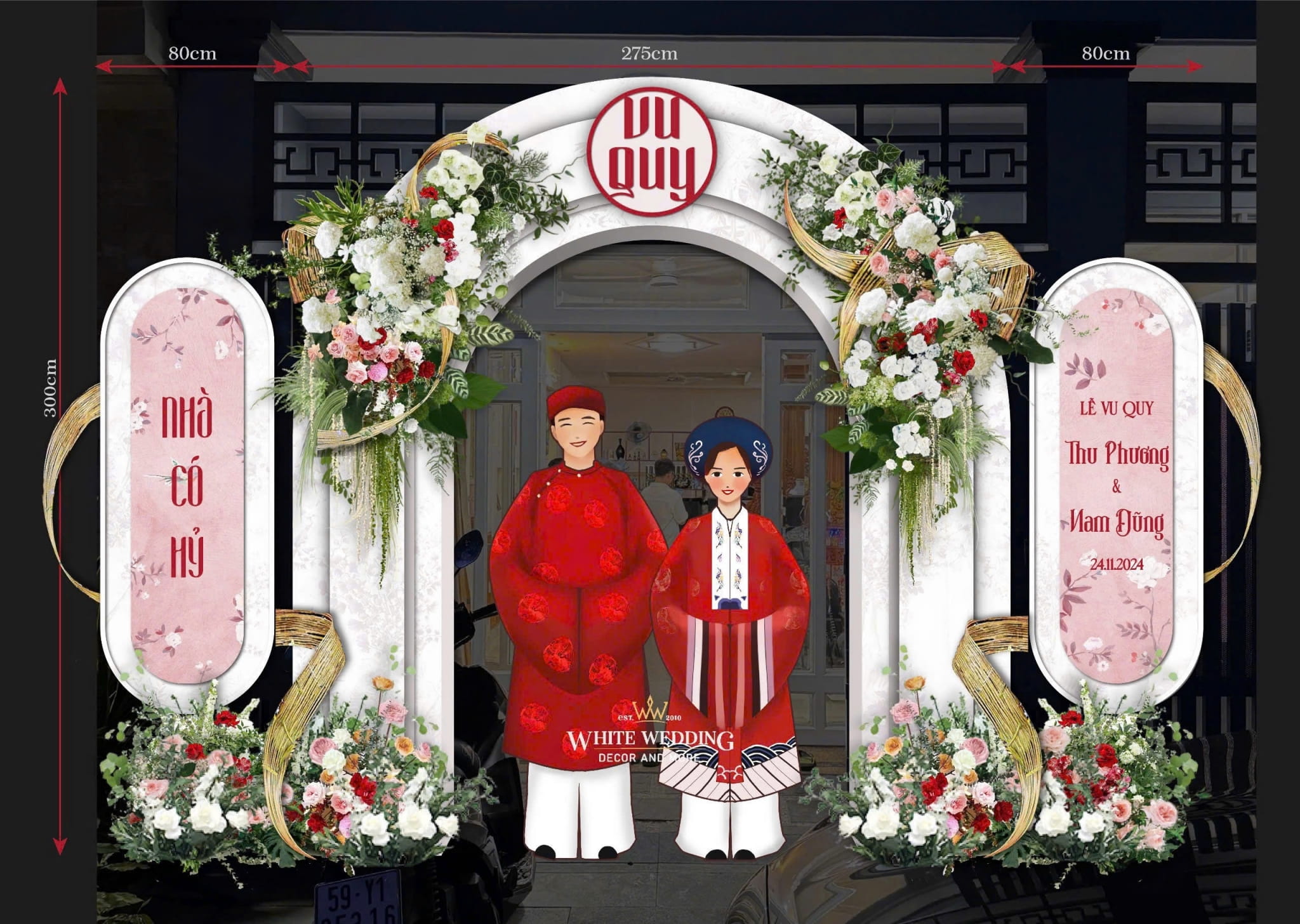 trang tri le gia tien dawn of grace white wedding 1 1