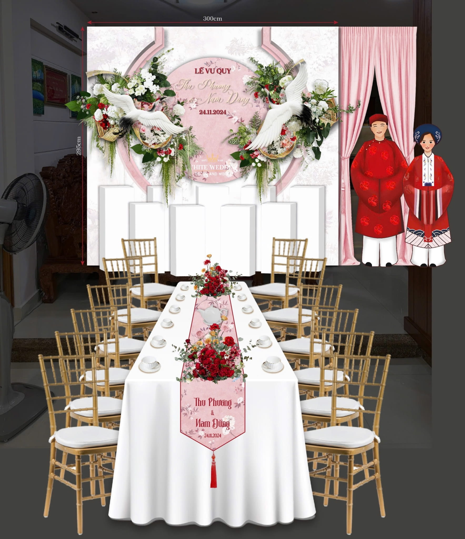 trang tri le gia tien dawn of grace white wedding 2 1