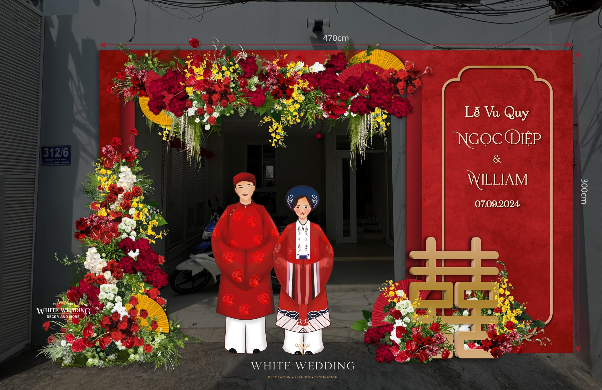 trang tri le gia tien song hy mon white wedding 2 1