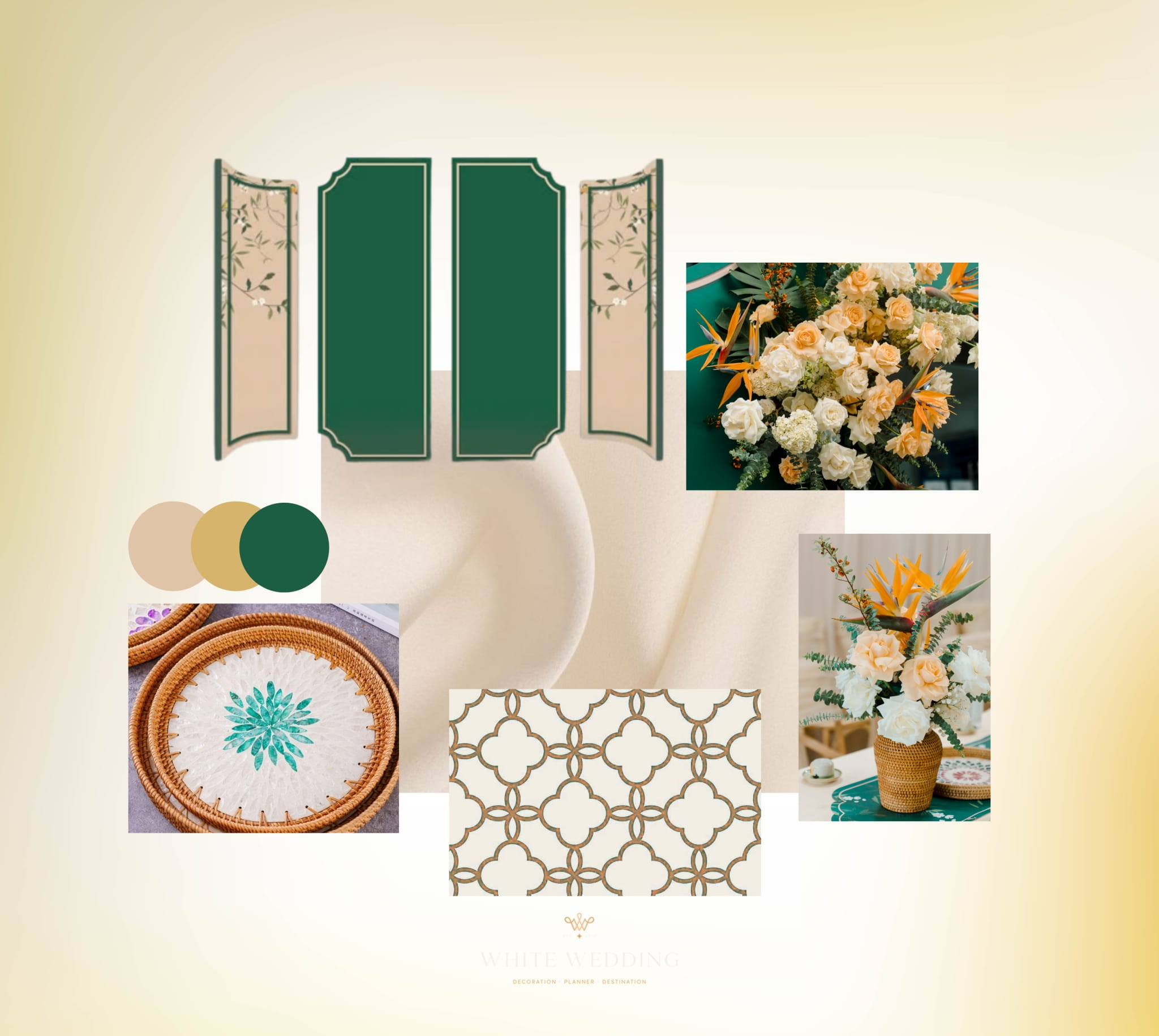 trang tri le gia tien the emerald white wedding 19