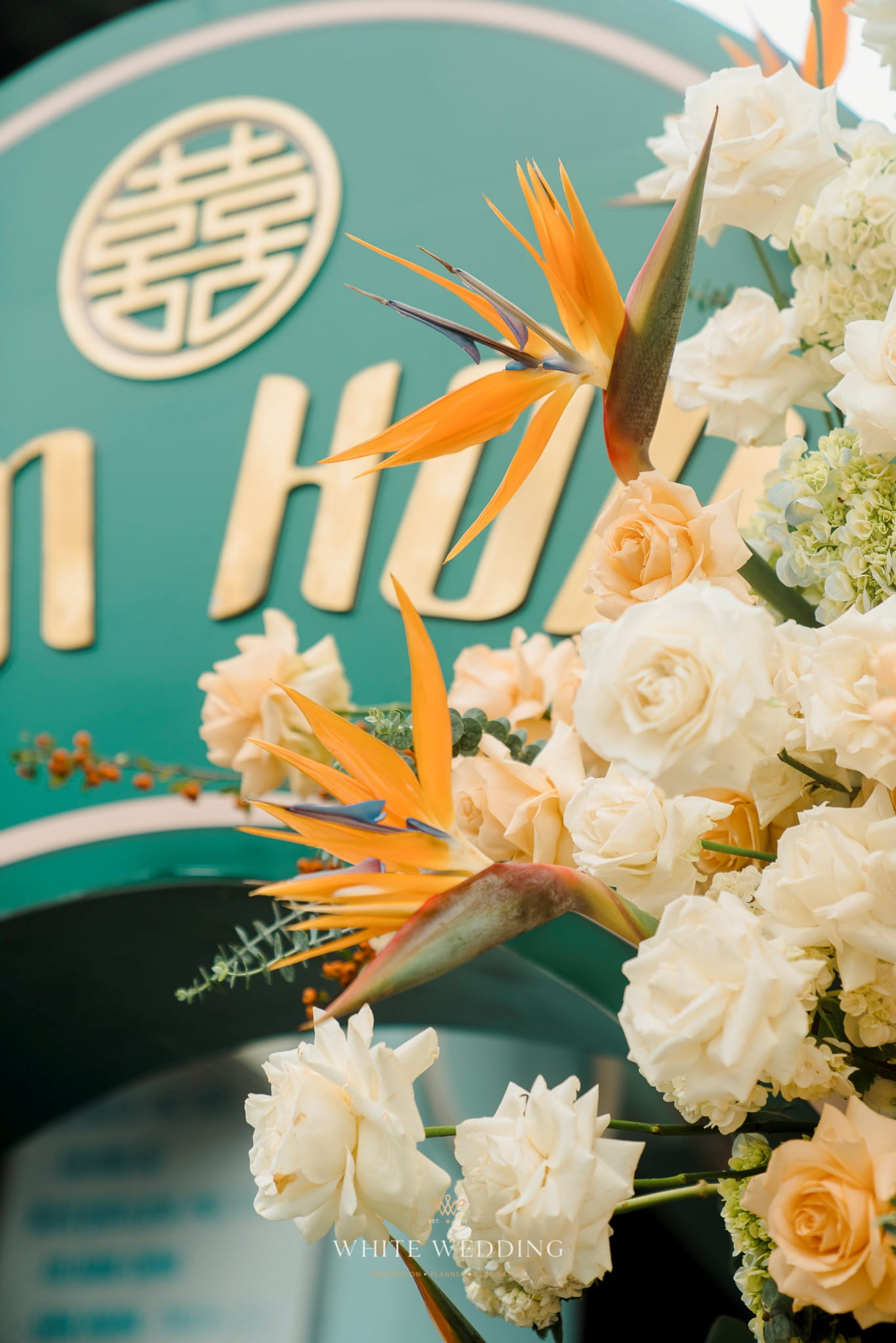 trang tri le gia tien the emerald white wedding 8