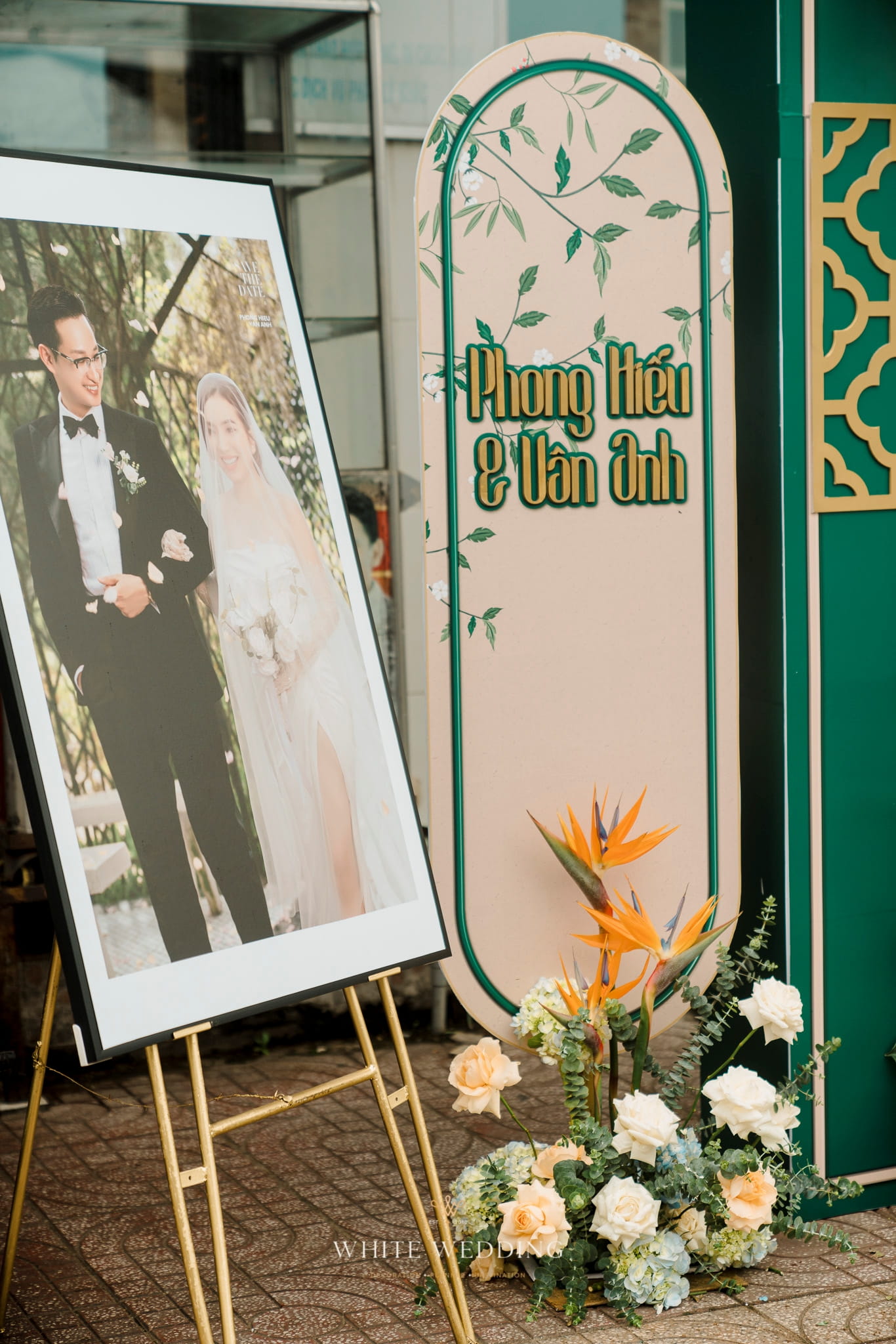 trang tri le gia tien the emerald white wedding 9