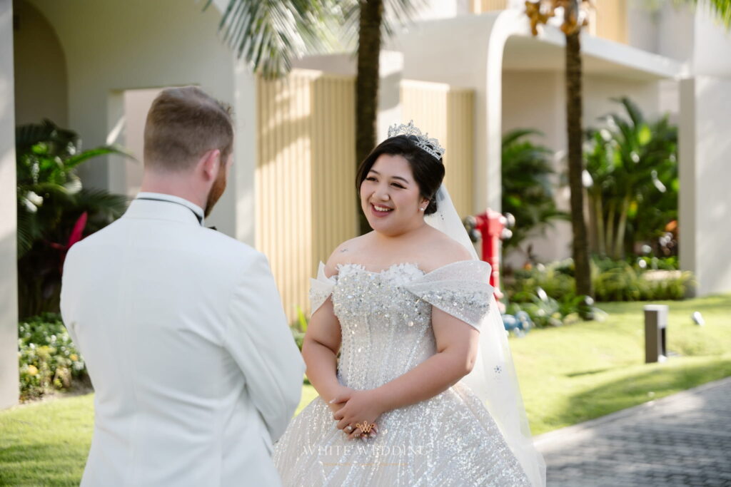 trang tri le vows endless waves white wedding 17