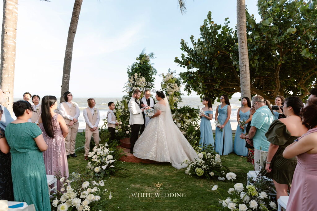 trang tri le vows endless waves white wedding 29