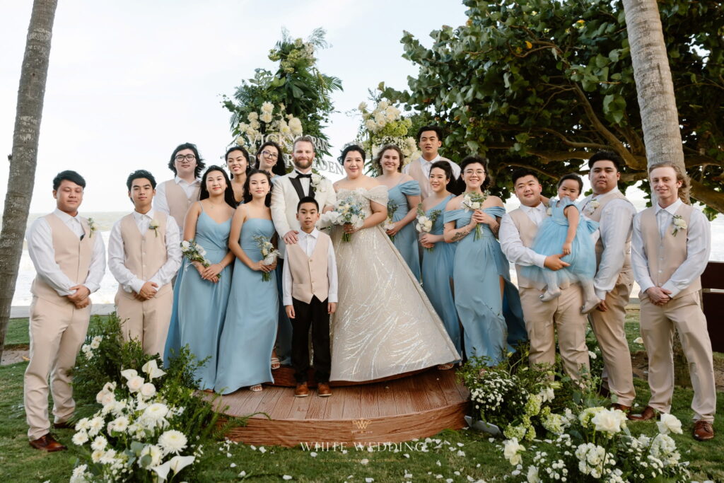 trang tri le vows endless waves white wedding 45