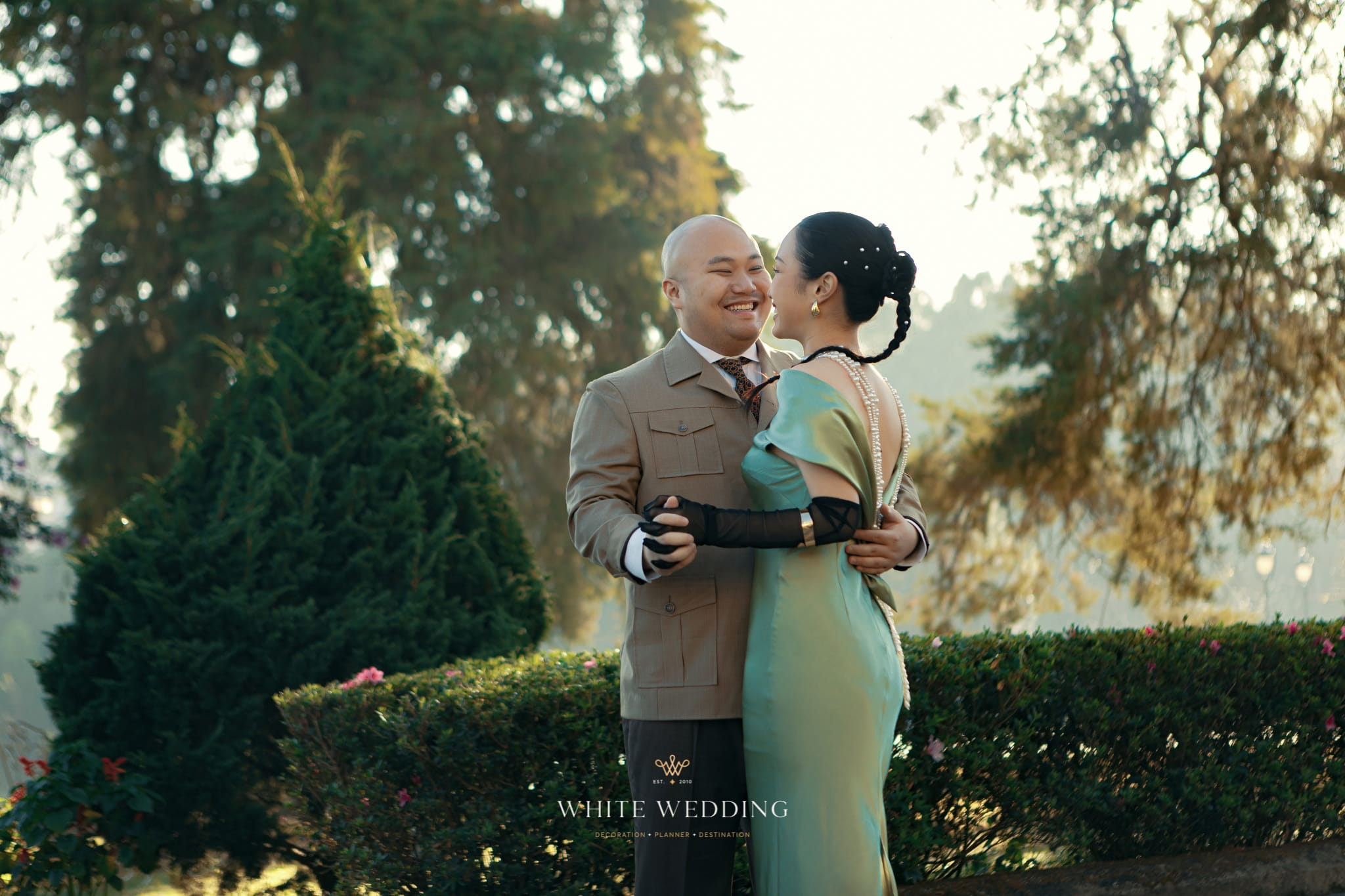 trang tri le vows tri a love intertwined white wedding 1