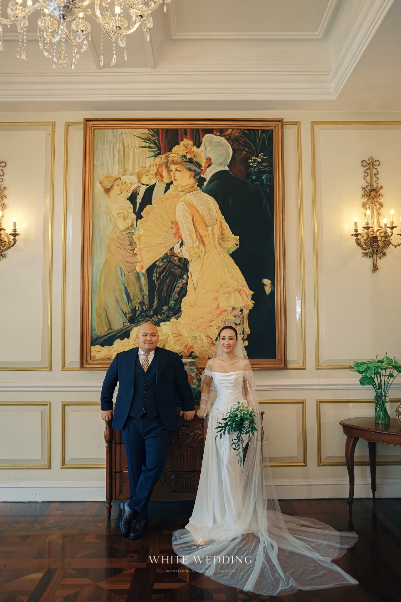 trang tri le vows tri a love intertwined white wedding 15