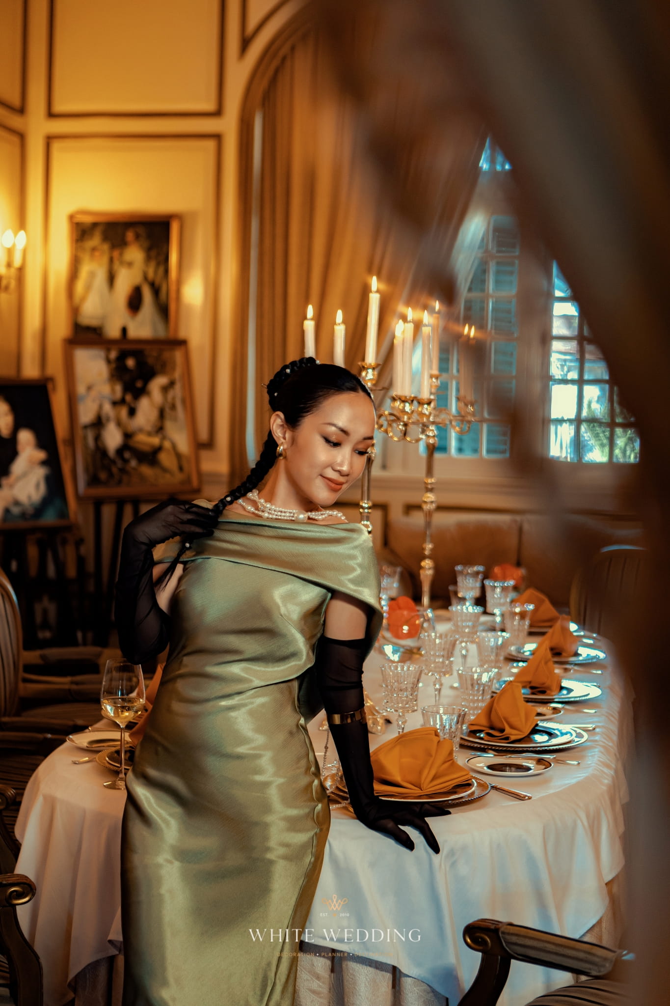 trang tri le vows tri a love intertwined white wedding 7