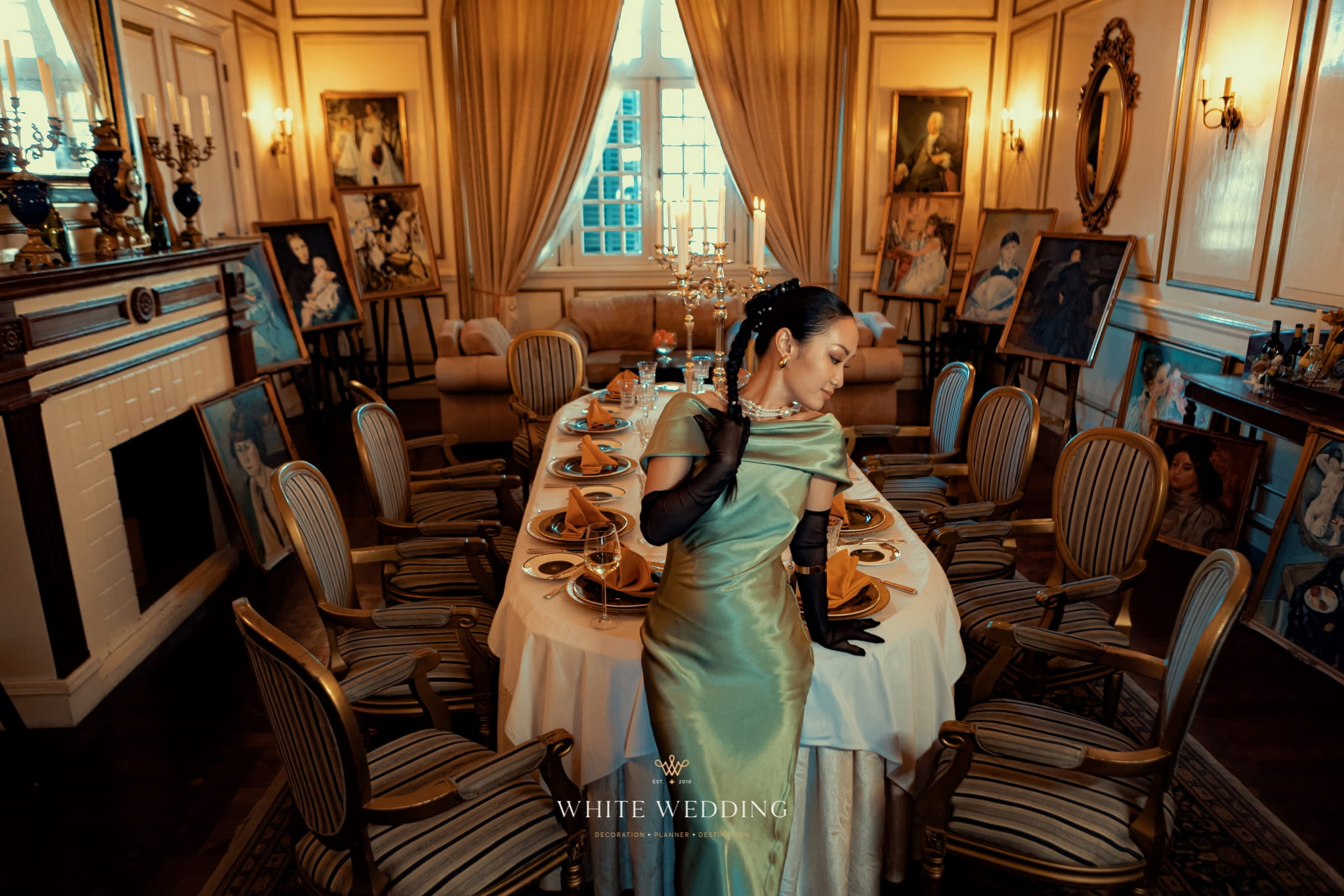 trang tri le vows tri a love intertwined white wedding 8