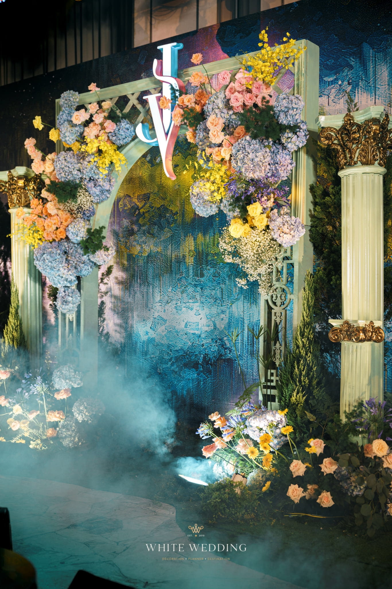trang tri tiec cuoi dreamy garden white wedding 17