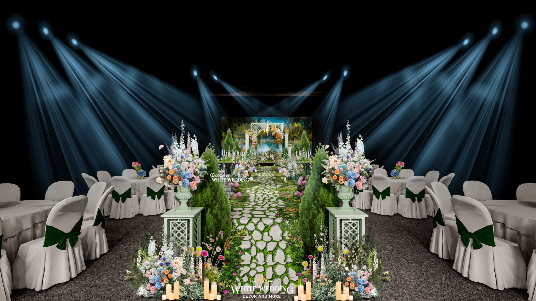 trang tri tiec cuoi dreamy garden white wedding 34