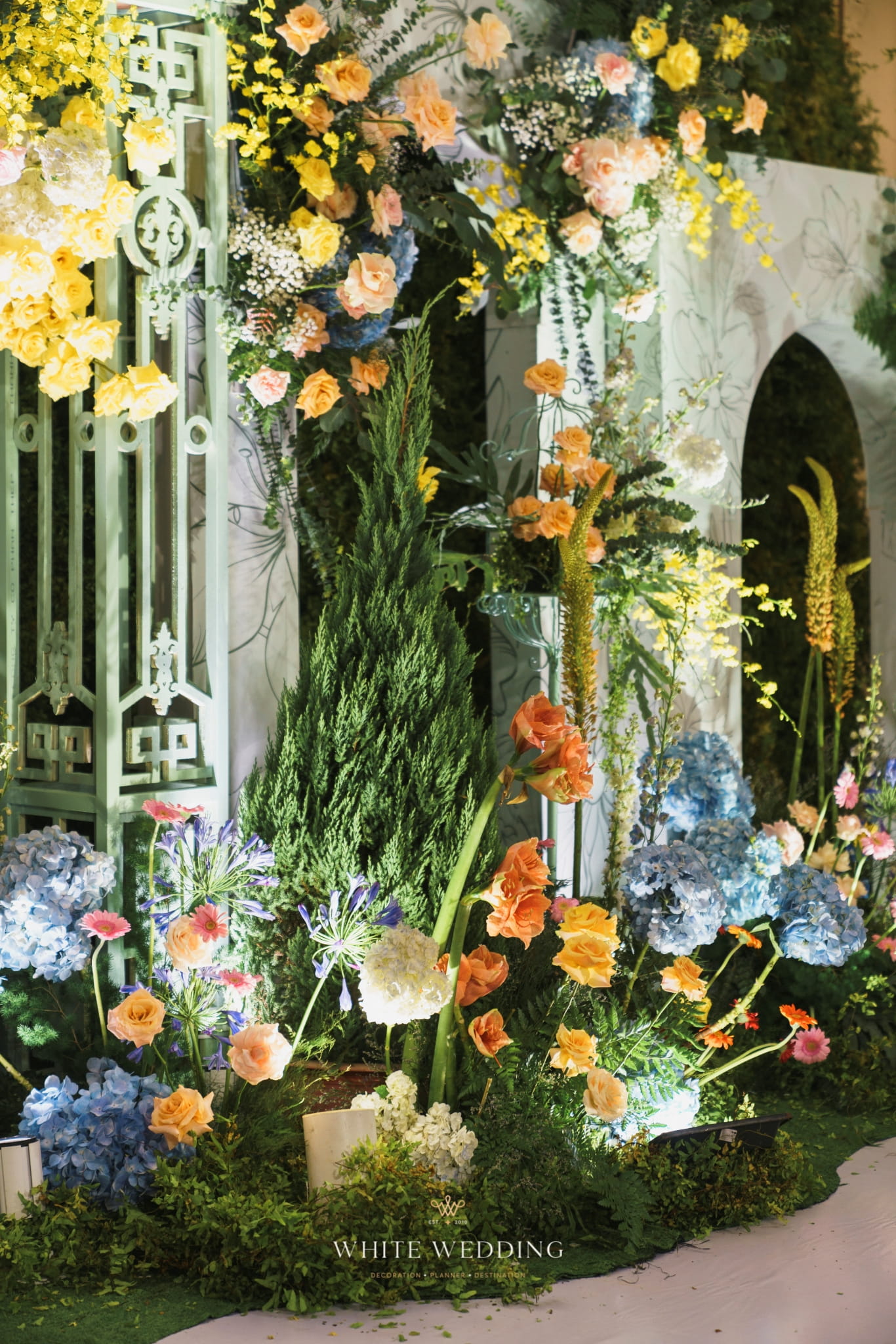 trang tri tiec cuoi dreamy garden white wedding 4