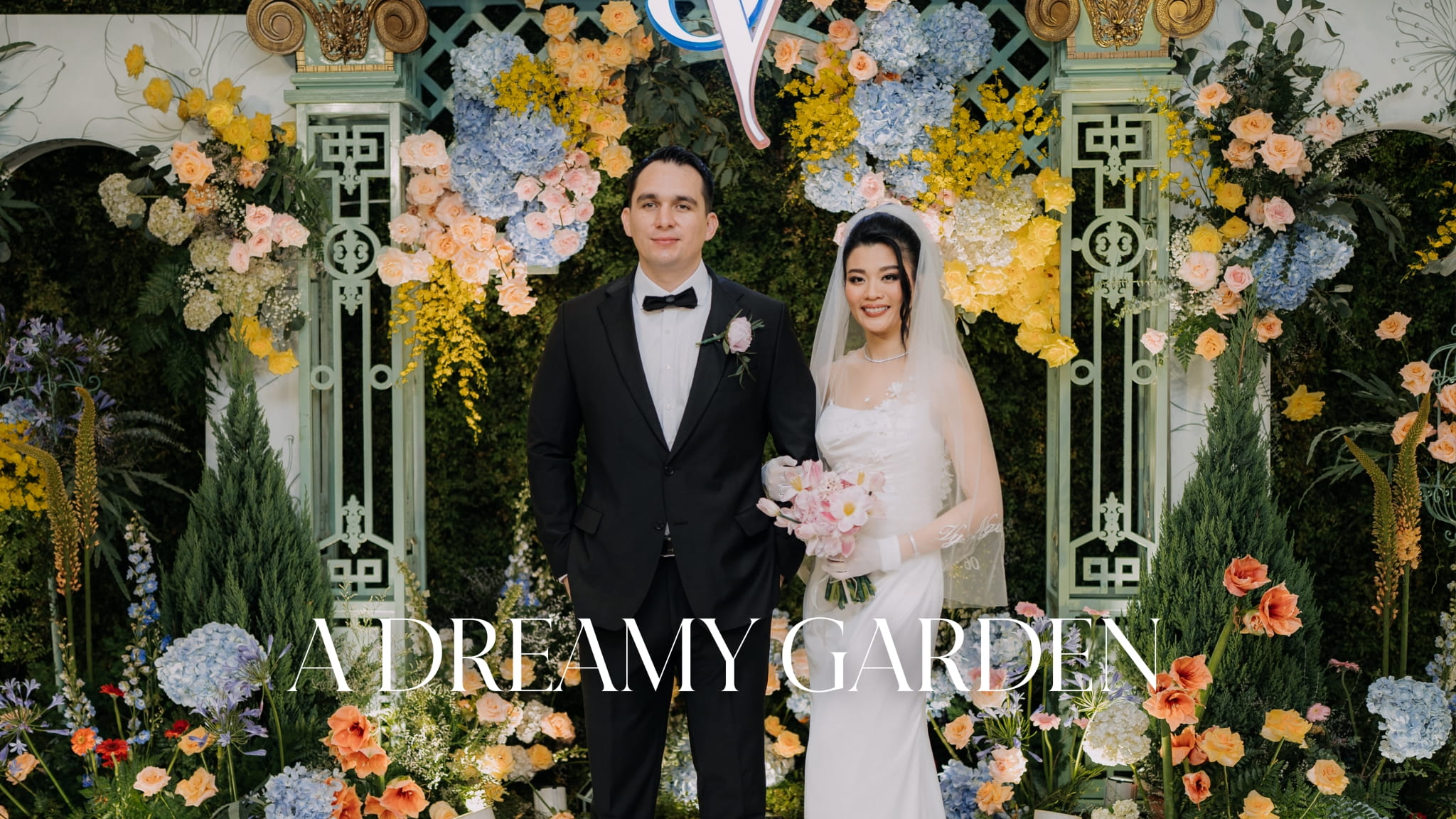 trang tri tiec cuoi dreamy garden white wedding