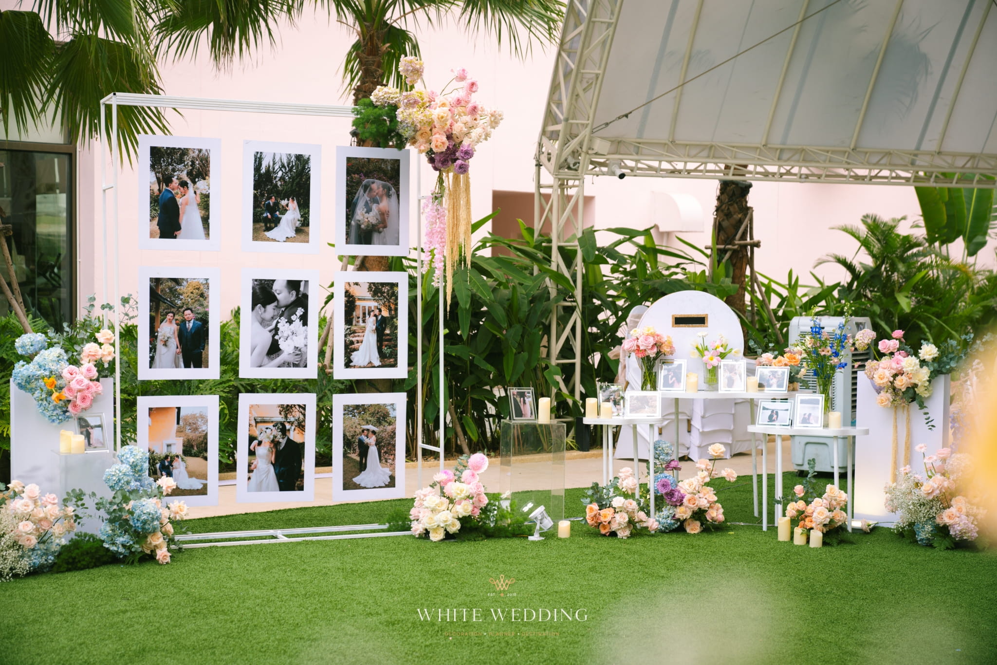 trang tri tiec cuoi love in bloom white wedding 46