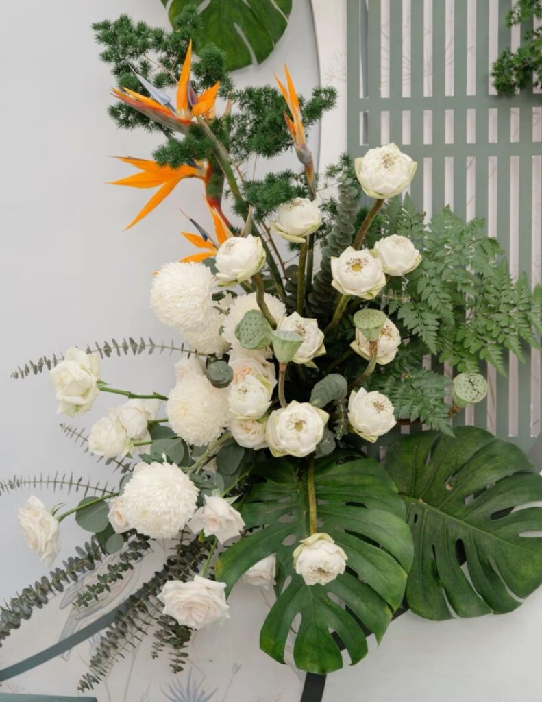 trang tri tiec cuoi modern indochine white wedding 1 1