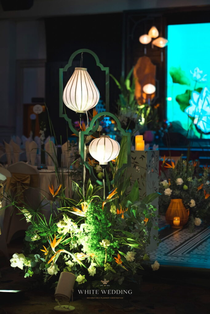 trang tri tiec cuoi modern indochine white wedding 2