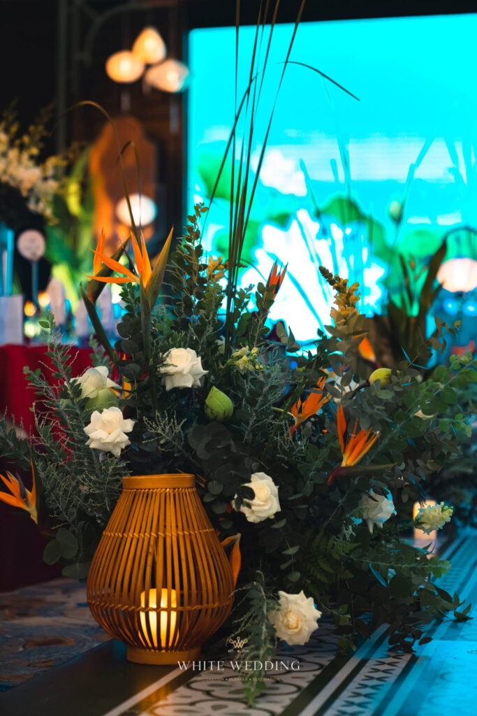 trang tri tiec cuoi modern indochine white wedding 4