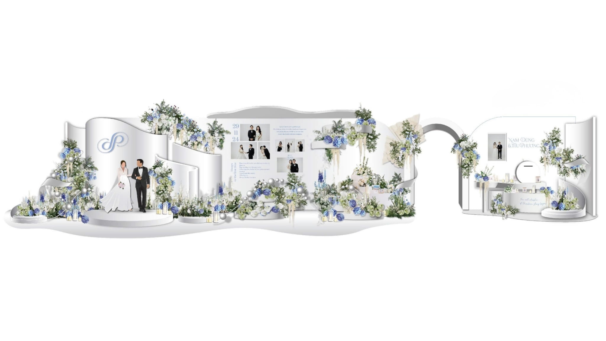 trang tri tiec cuoi pure infinity white wedding 1 1