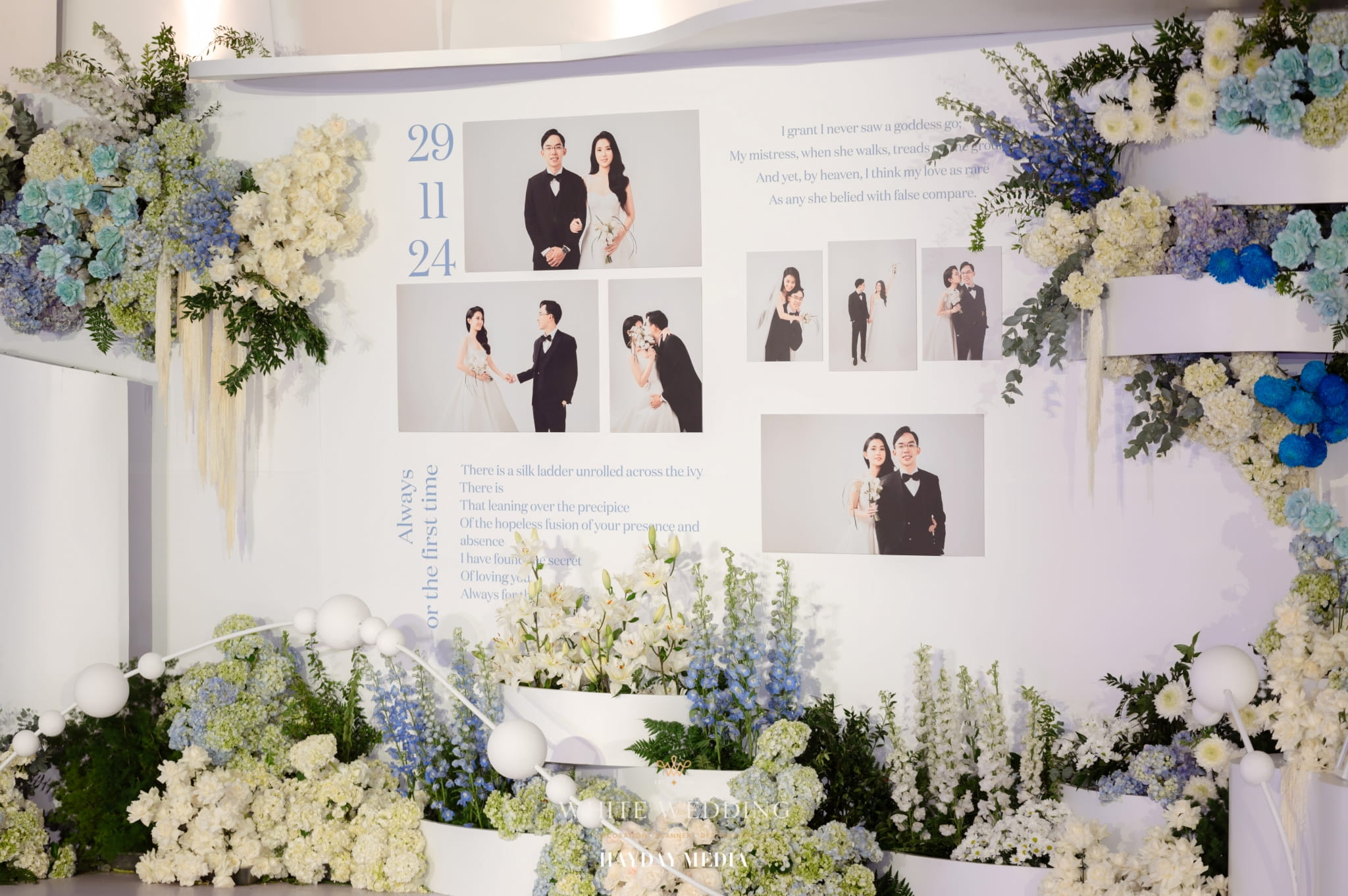 trang tri tiec cuoi pure infinity white wedding 16