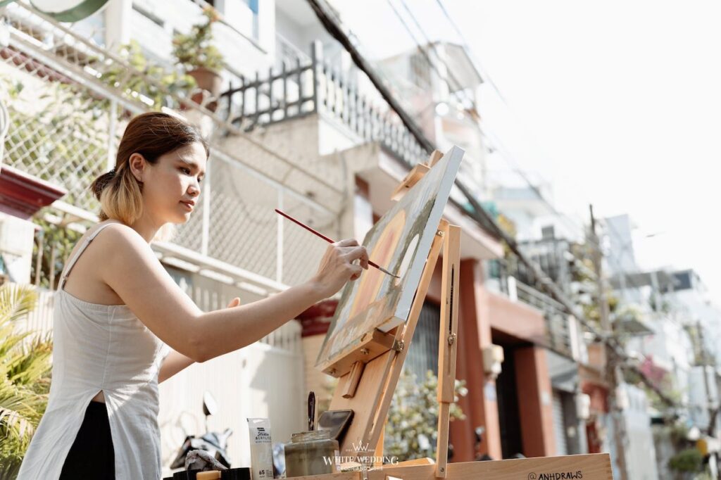 xu hướng cưới 2026 - vẽ tại đám cưới -art-custom-1