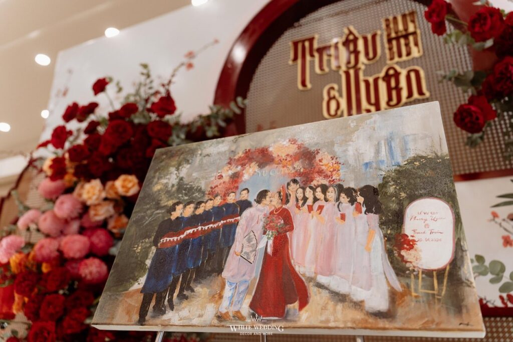 xu hướng cưới 2026 - vẽ tại đám cưới -art-custom-3