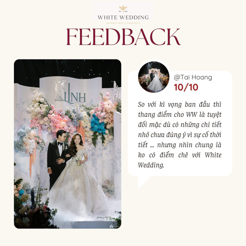 Feedback danh gia dich vu cuoi planner tphcm White Wedding 1