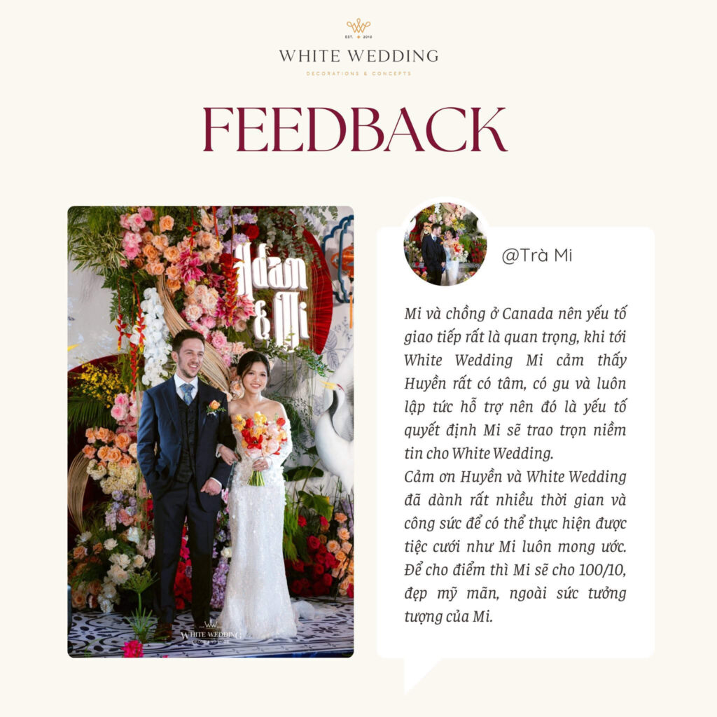 Feedback danh gia dich vu cuoi planner tphcm White Wedding 10
